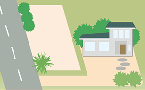 間口のせまい土地