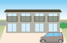 アパートなどの敷地イラスト