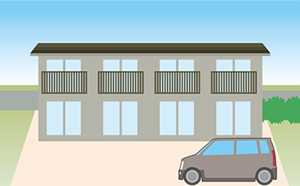 アパートなどの敷地