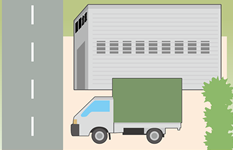 倉庫などの敷地イラスト