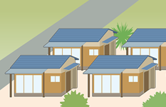 貸家・文化住宅など敷地イラスト