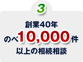 創業40年のべ10，000件以上の相続相談